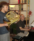William (Klavier) begleitet Alban (Waldhorn)